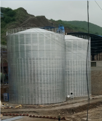 孝感粮食钢板仓的安装全过程不用热焊接